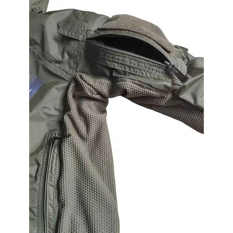 veste militaire softshell green army détail de la manche