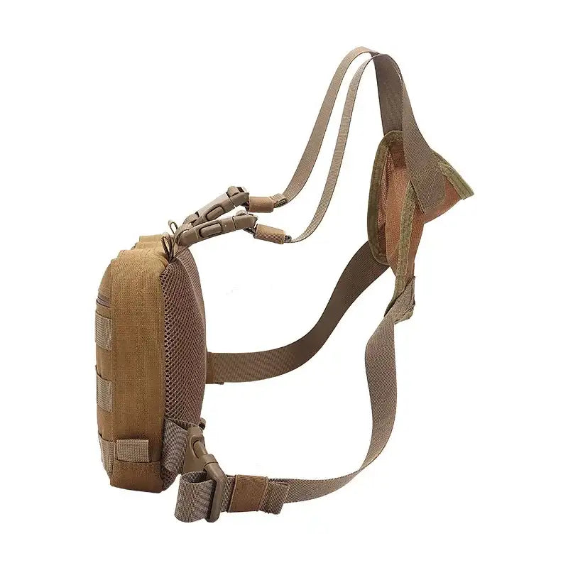 chest rig molle airsoft tan de coté