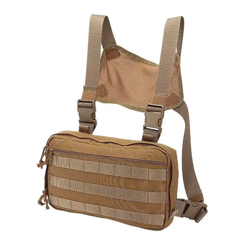 chest rig molle airsoft tan de face