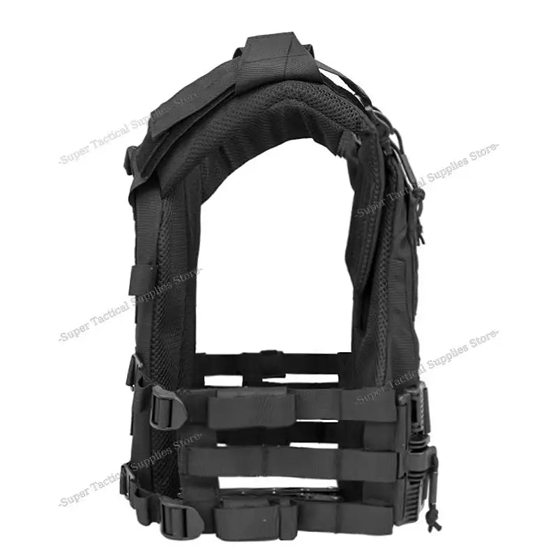 Gilet Porte-Plaque Molle K19 noir vue de coté