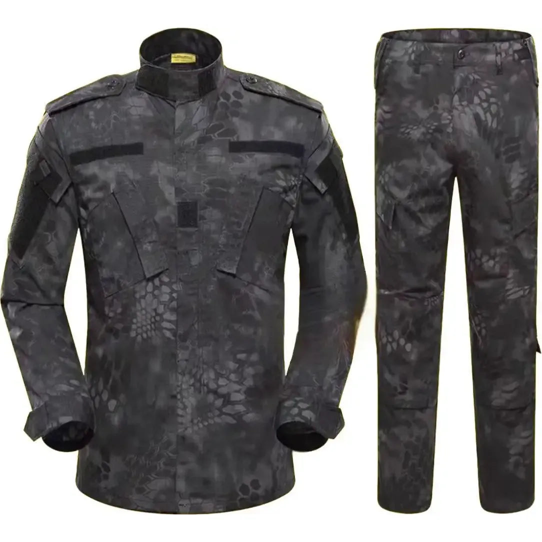 uniforme de combat airsoft kryptek noir
