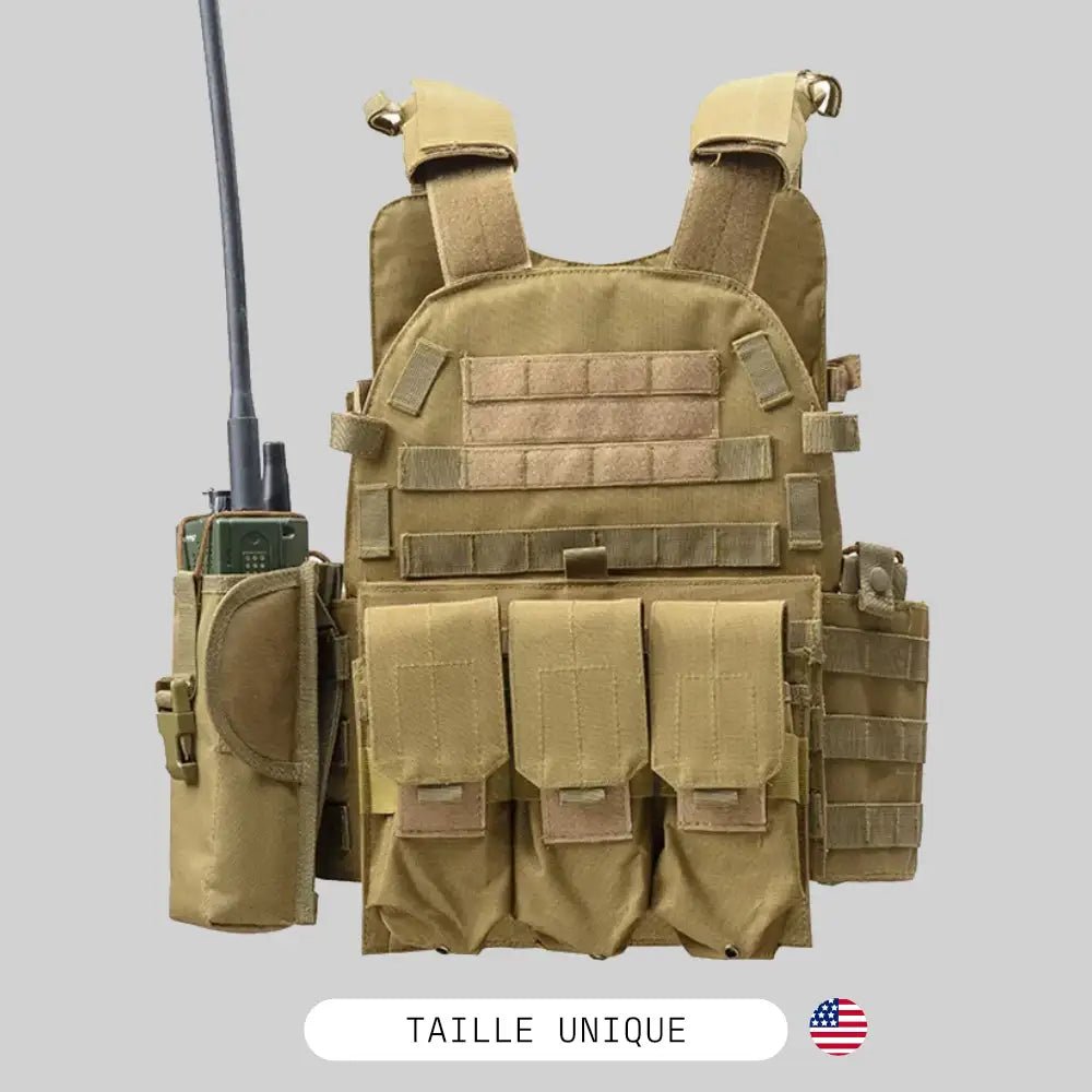 Gilet CIRAS tactique airsoft - BDU AIRSOFT - Tan