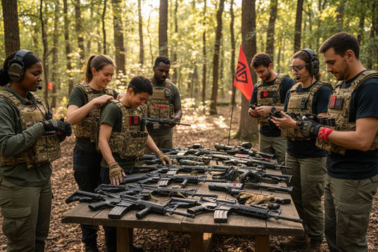équipements airsoft, joueurs airsoft, extérieur foret