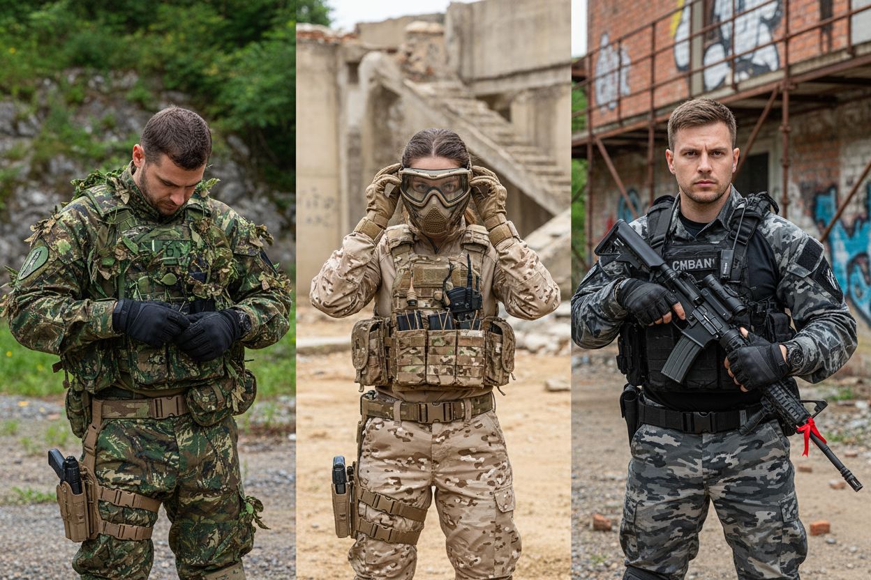 camouflage airsoft equipment