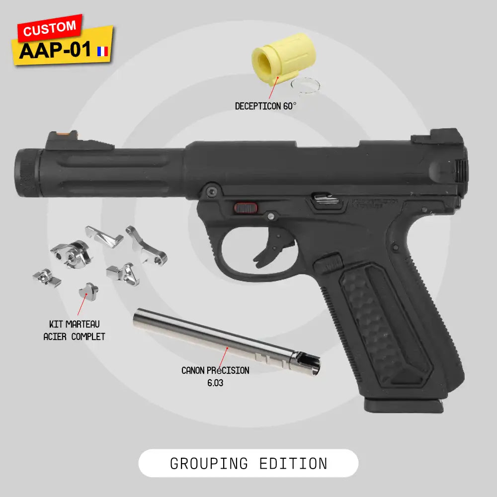 AAP-01 noir préparé en atelier, l'alternative évolutive au Glock 17 pour qui veut faire évoluer sa réplique