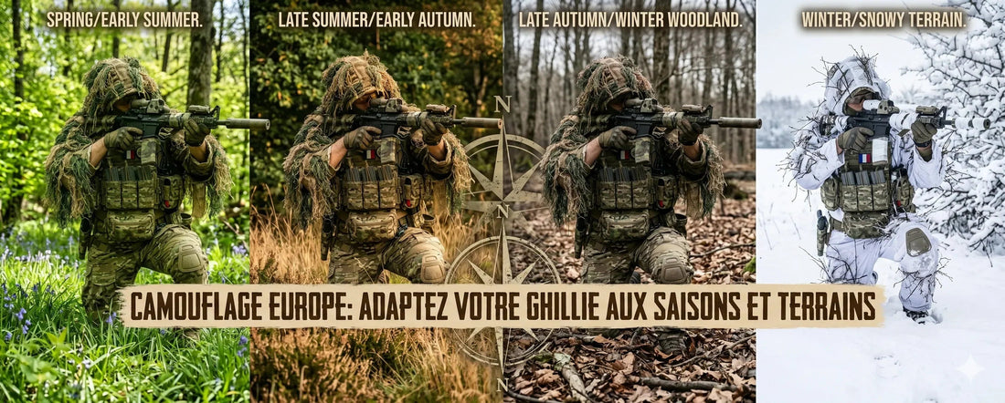 Quelle ghillie suit pour quel terrain ? Le guide saisonnier pour l'airsoft en Europe - BDU AIRSOFT