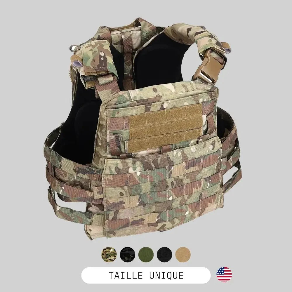 Gilet porte-plaque Crye AVS airsoft en Multicam