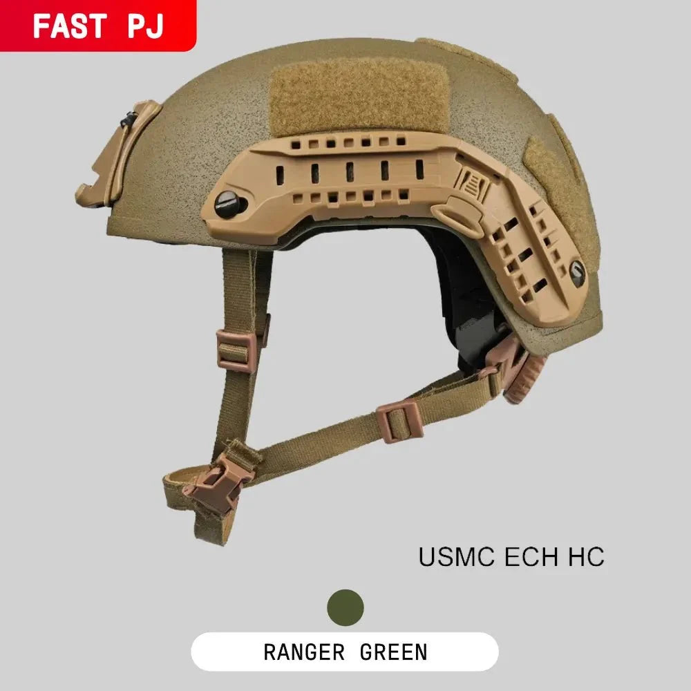 Casque airsoft MICH 2001 USMC ECH HC Ranger Green vu de profil