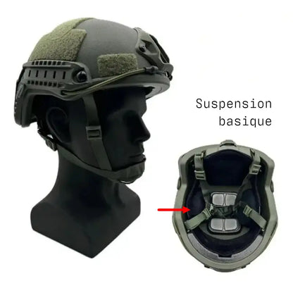 Casque fast pj balistique NIJ IIIA suspension basique noir