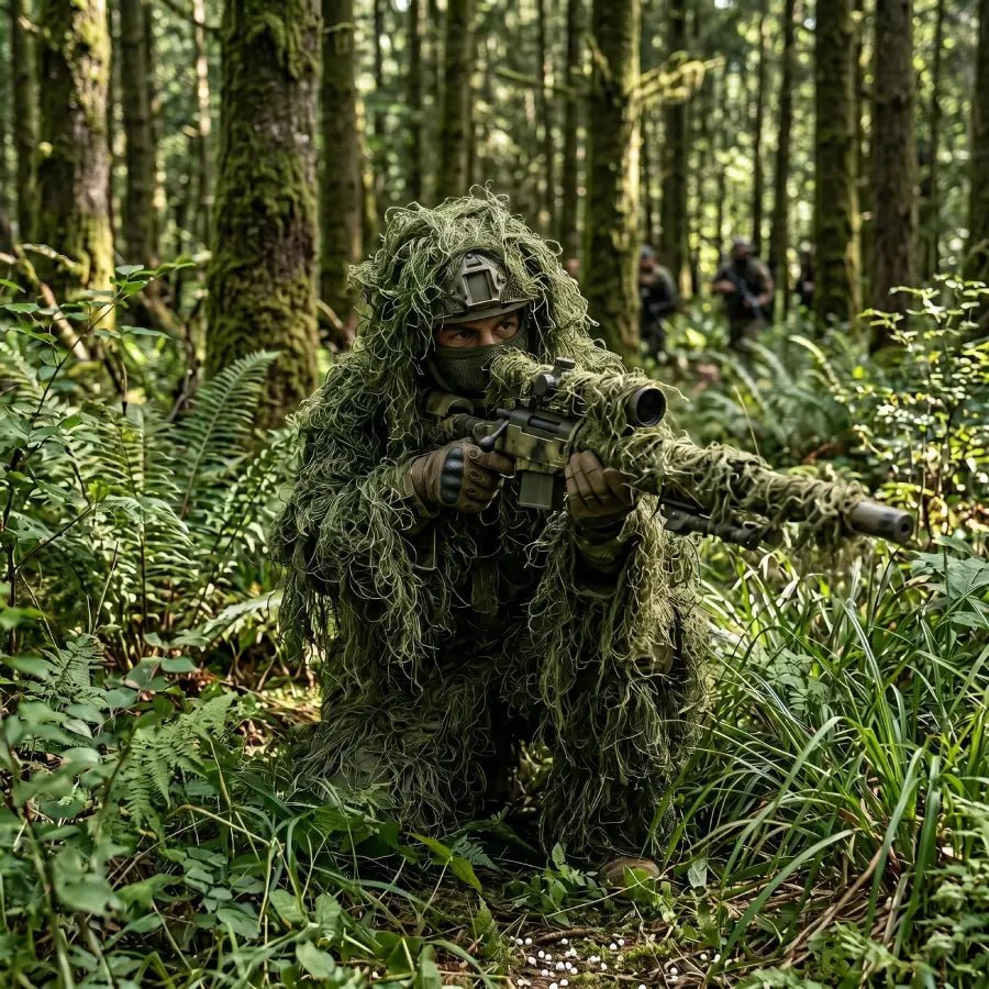 Tenue Sniper Ghillie Suits Airsoft Complète - 5 Pièces - BDU AIRSOFT - 160 - 165 cm