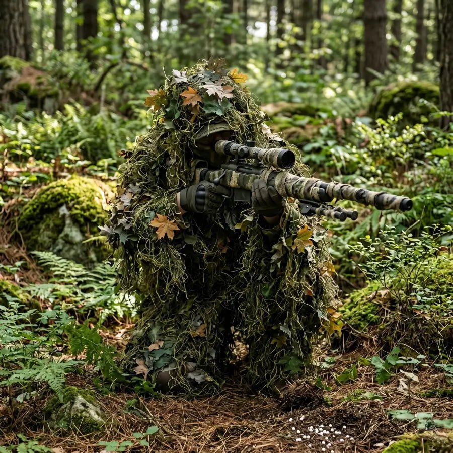 Camouflage ghillie suit - Feuillage 3D Complet - BDU AIRSOFT - Feuillage Arbre sec