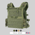 Gilet Porte - Plaque Armée Française Molle K19 - BDU AIRSOFT - Green Army
