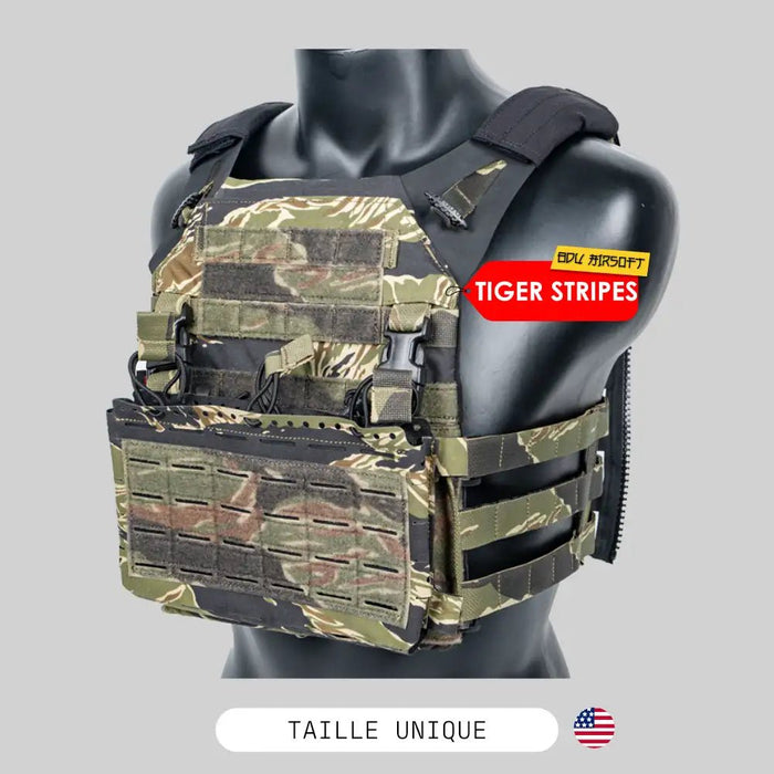 Gilet JPC 2.0 + Chest Rig Airsoft - Tiger Stripes Configuration Complète