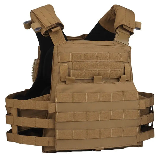 Gilet tactique porte-plaque AVS Airsoft tan