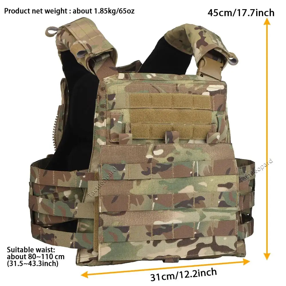 Gilet tactique porte-plaque AVS Airsoft dimensions