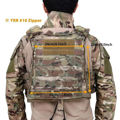 Gilet tactique porte-plaque AVS Airsoft dimensions au dos
