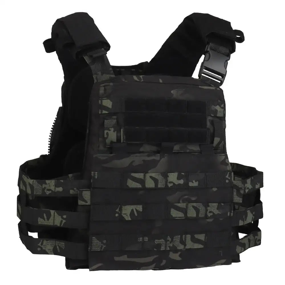Gilet tactique porte-plaque AVS Airsoft CP noir