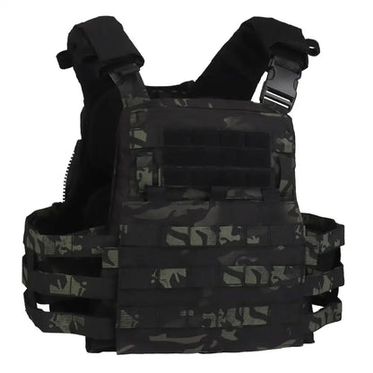 Gilet tactique porte-plaque AVS Airsoft CP noir