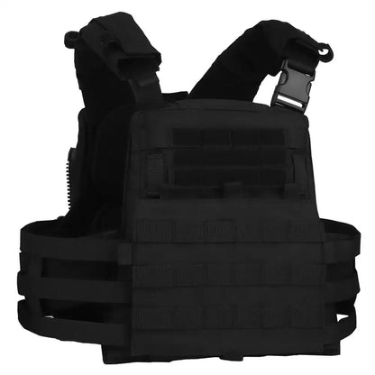 Gilet tactique porte-plaque AVS Airsoft noir