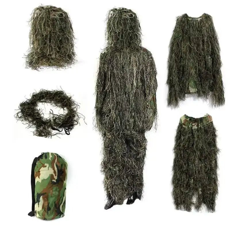 Tenue Sniper Ghillie Suits Airsoft Complète - 5 Pièces - BDU AIRSOFT - 110 - 140 cm