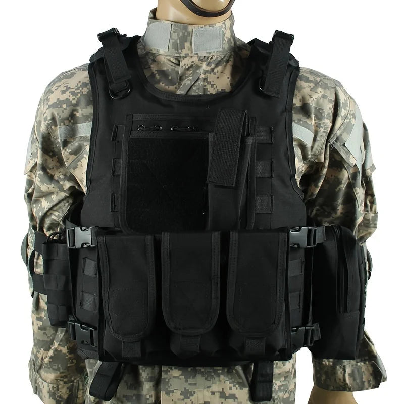 Veste tactique airsoft police nationale noire de face