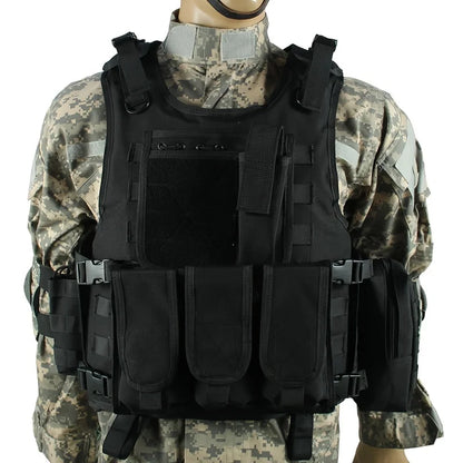 Veste tactique airsoft police nationale noire de face