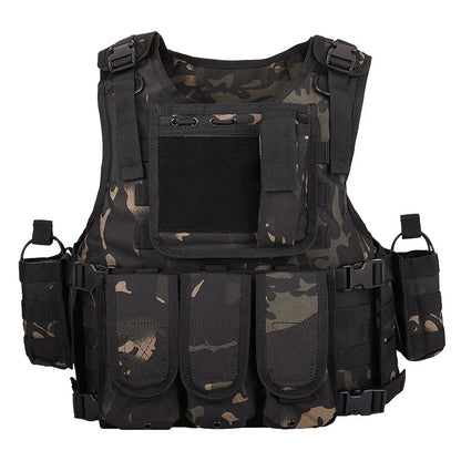Veste tactique police airsoft multicam noire