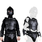 Armure tactique airsoft noire portée, plastron et épaulières - BDU AIRSOFT