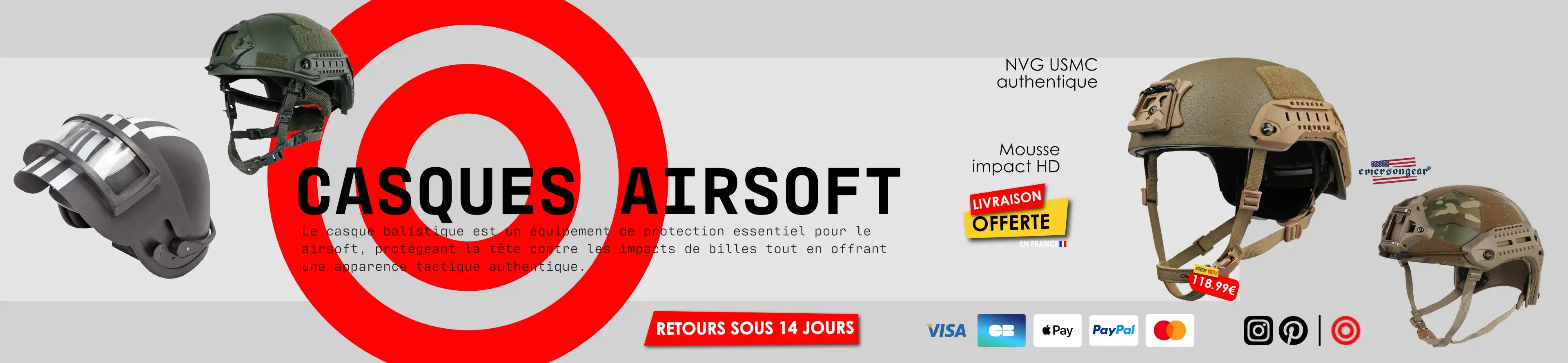 bannière version ordinateur pour les casques airsoft bdu-airsoft