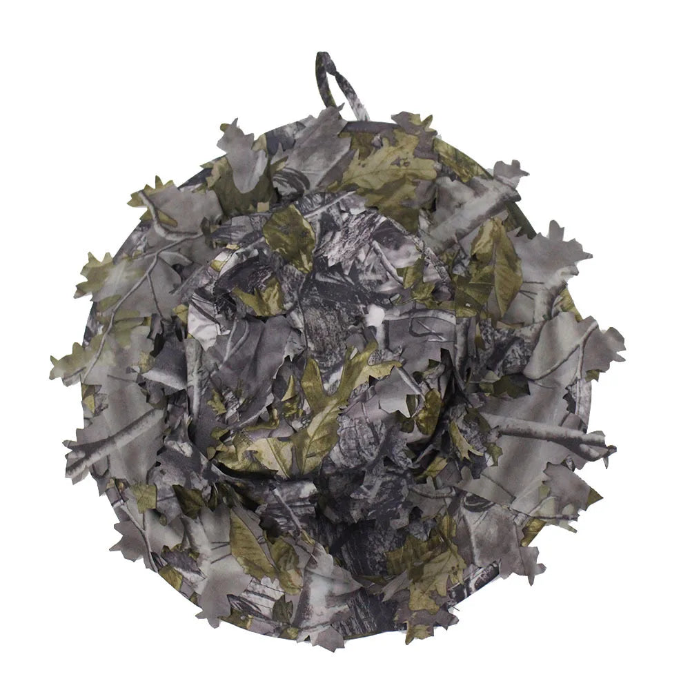 Bob camouflage feuilles 3D airsoft gris-vert vu de dessus - BDU AIRSOFT