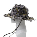Bob camouflage feuilles 3D airsoft gris-vert porté - BDU AIRSOFT