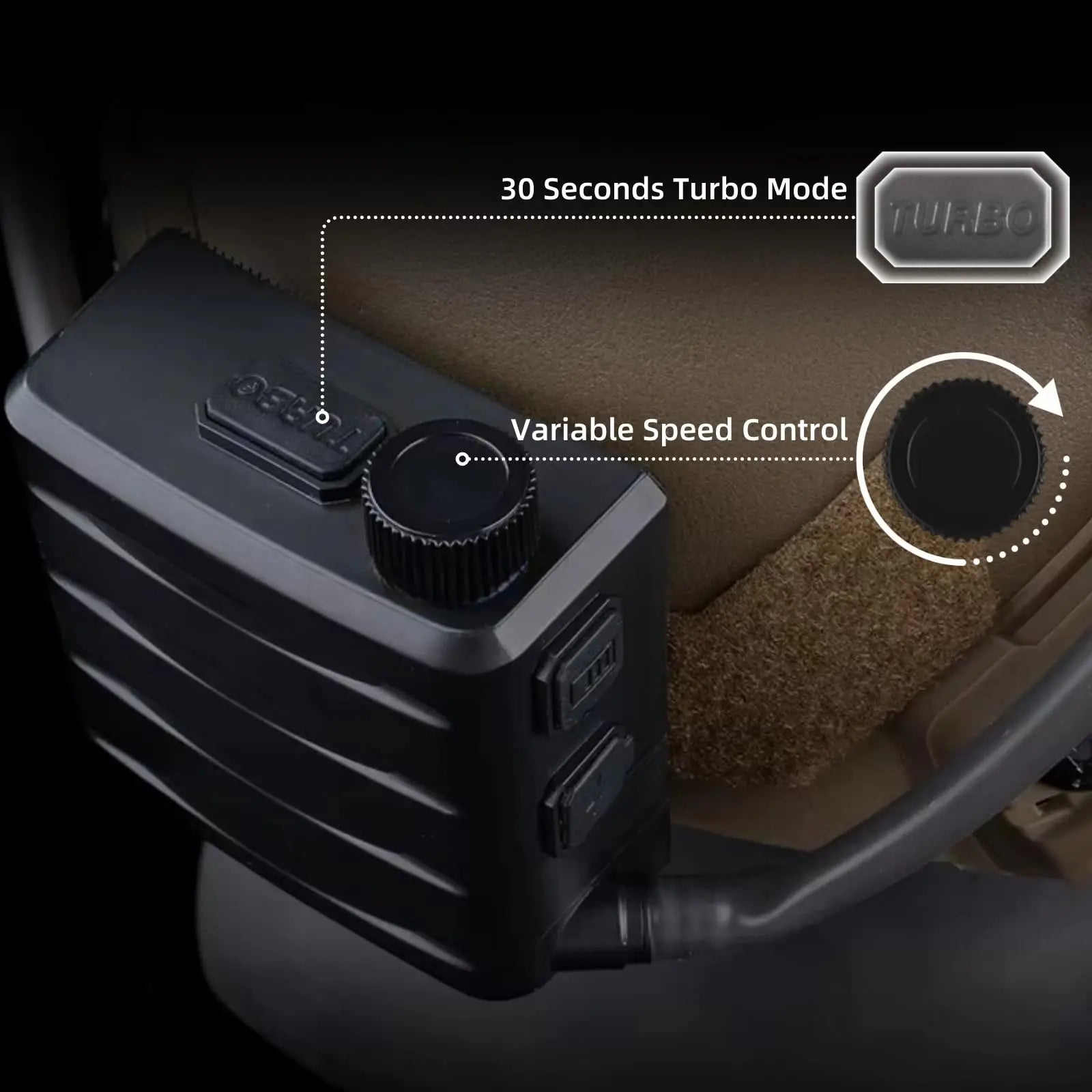 réglage de l'intensité du flux d'air du système anti-buée airsoft