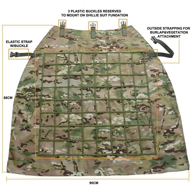 Cape Ghillie Viper Légère Airsoft - plusieurs teintes - BDU AIRSOFT - Noir