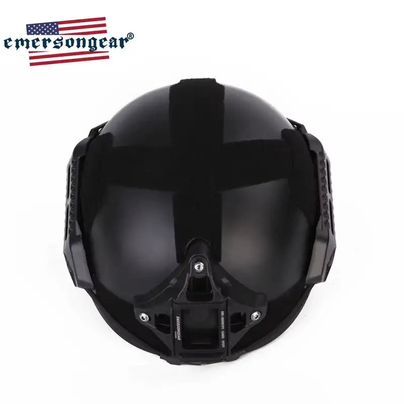 casque fast fma emersongear noir vue de haut avec grip intégré et shroud pour accessoires