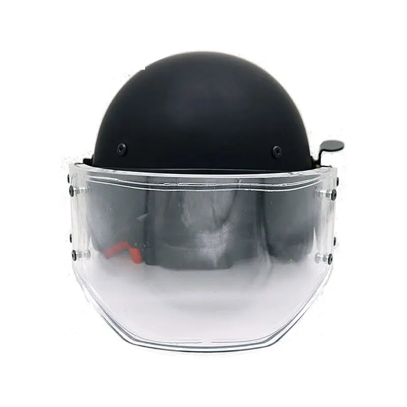 Casque russe ZSh-1-2M airsoft de face, visière abaissée - BDU AIRSOFT