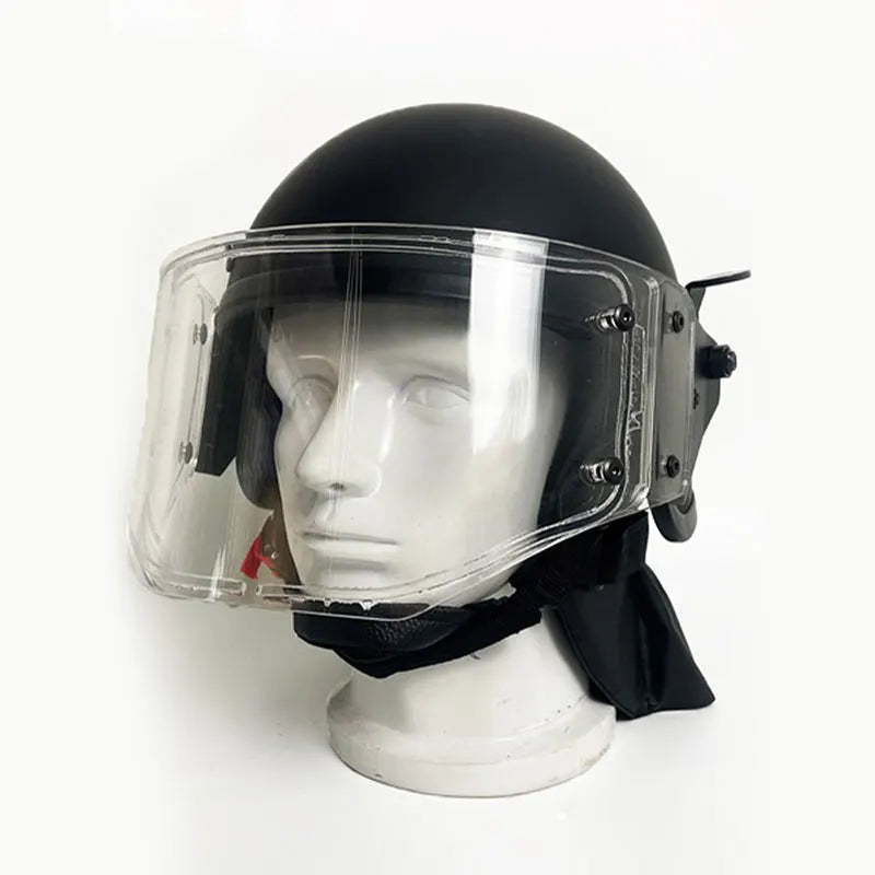Casque ZSh-1-2M airsoft noir avec visière transparente, vu de trois quarts - BDU AIRSOFT