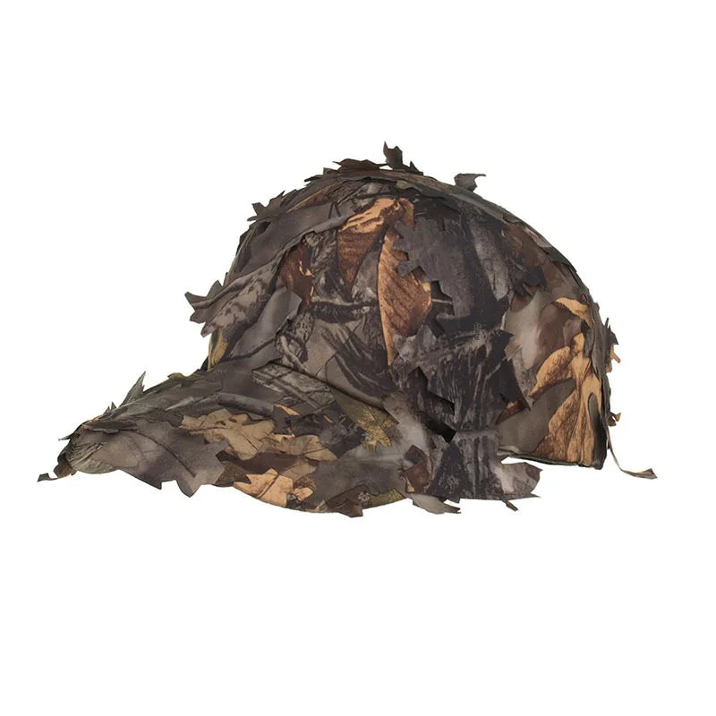 Casquette camouflage feuilles 3D airsoft brun foncé - BDU AIRSOFT