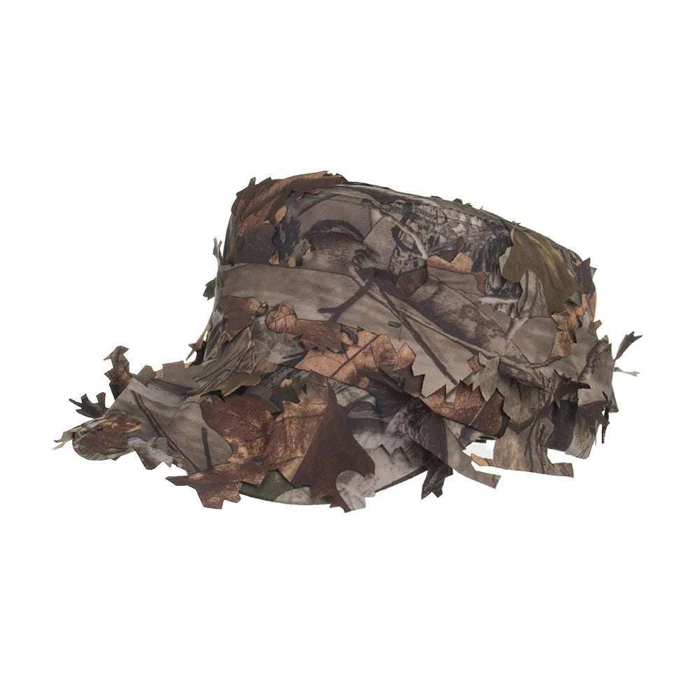 Casquette camouflage feuilles 3D airsoft brun woodland - BDU AIRSOFT