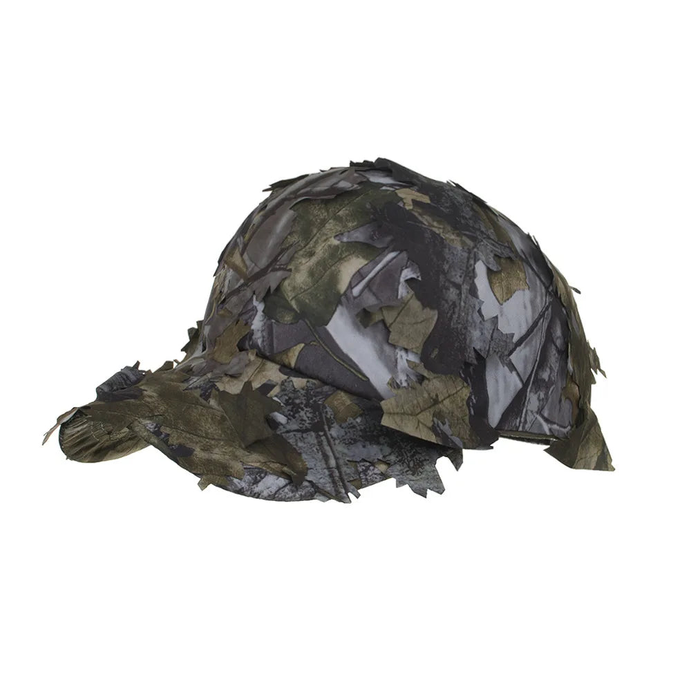 Casquette camouflage feuilles 3D airsoft vert forêt - BDU AIRSOFT