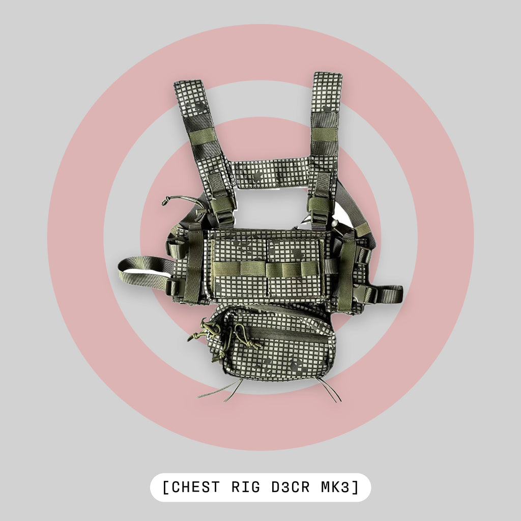 Chest rig airsoft type D3CR MK3, micro rig MOLLE en Desert Night Camo - BDU AIRSOFT