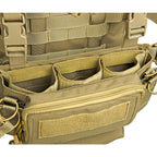 Porte-chargeurs triple 5.56 dans la poche du chest rig type D3 - BDU AIRSOFT