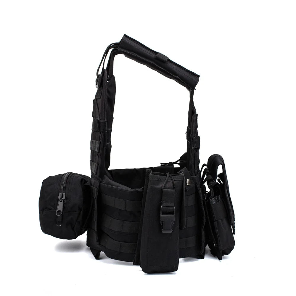 ciras gilet noir airsoft équipé 
