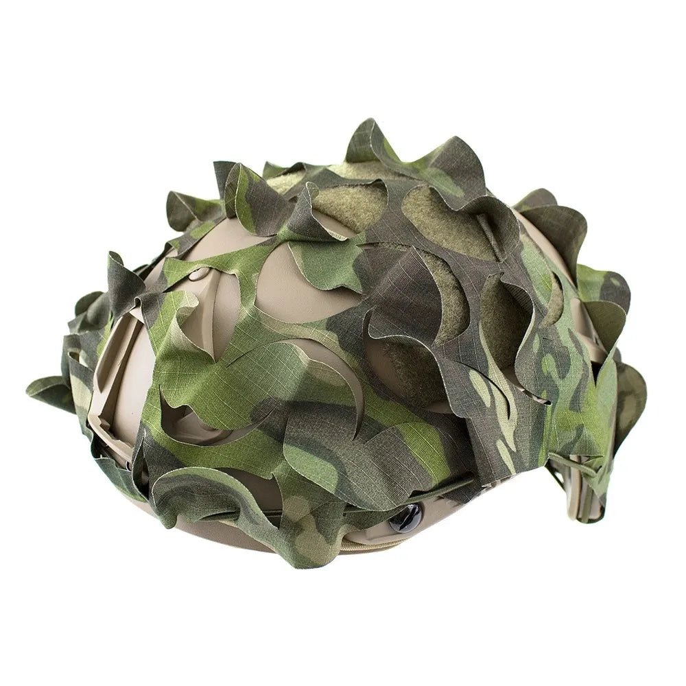 Housse de casque Ghillie 3D camouflage airsoft - Standard - BDU AIRSOFT - Multicam Tropic