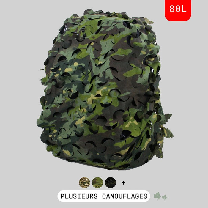 Housse Sac à Dos 80L Ghillie 3D Airsoft - Camouflage Laser-Cut