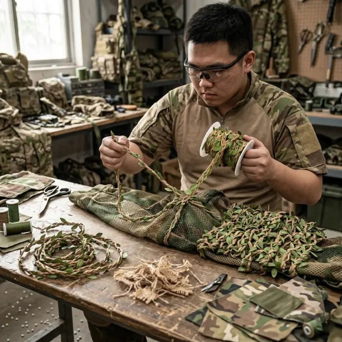 Ruban de feuilles artificielles - Ghillie suit - BDU AIRSOFT - Beige