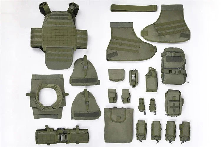 Ensemble complet SOBR DCS airsoft en vert olive, toutes les pièces - BDU AIRSOFT