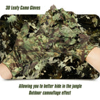 Détail des feuilles 3D couturées sur le dos du gant airsoft - BDU AIRSOFT