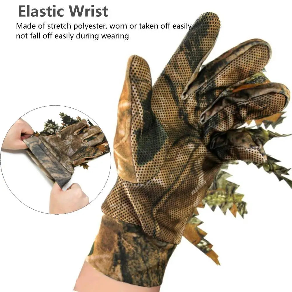 Poignet élastique du gant camouflage feuilles 3D airsoft kaki - BDU AIRSOFT