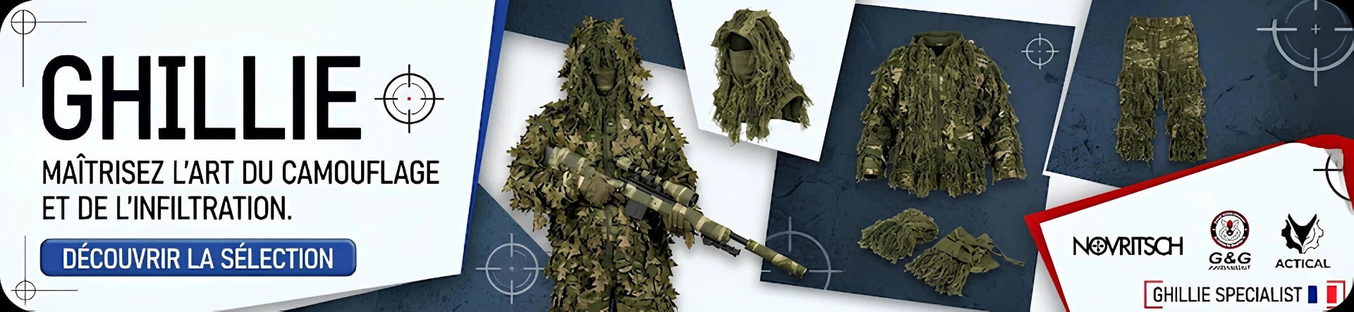 maîtrisez l'art du camouflage et de l'infiltration avec nos tenues de camouflage airsoft - ghillie