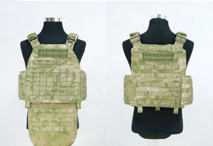 Gilet SOBR DCS airsoft seul en A-TACS FG, avant et arrière - BDU AIRSOFT